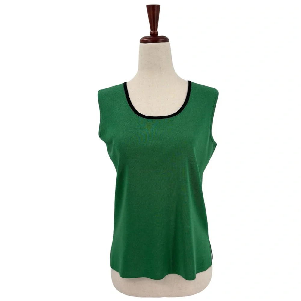 Toula‎ Knit Green and Black Sweater Jacket Set Small